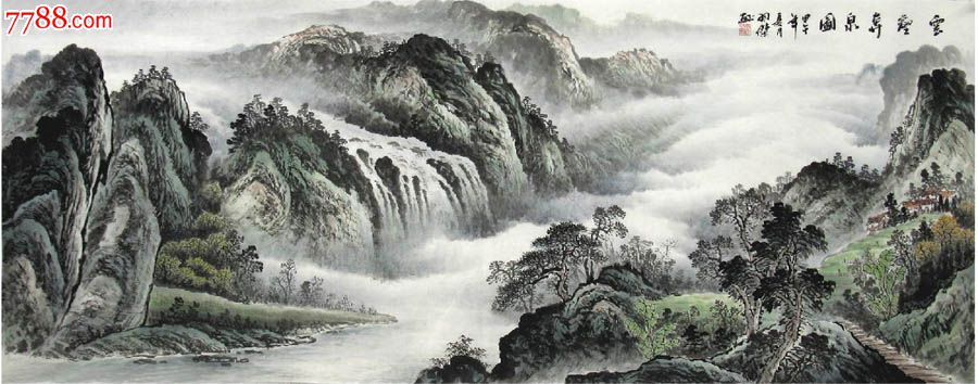 梁羽杰·小六尺山水-se23861673-山水国画原作-零售