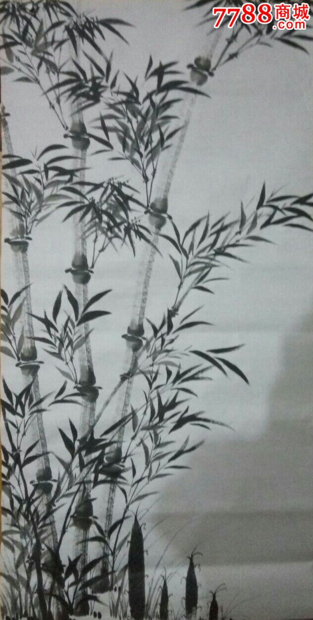 画家周国兵.竹石人物画