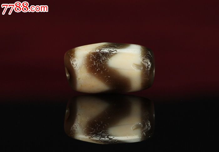 西藏虎牙朱砂老天珠