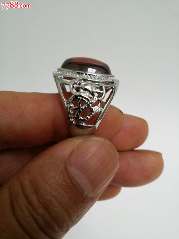 特价民间淘换老宝石红宝石戒指古玩杂项古董收