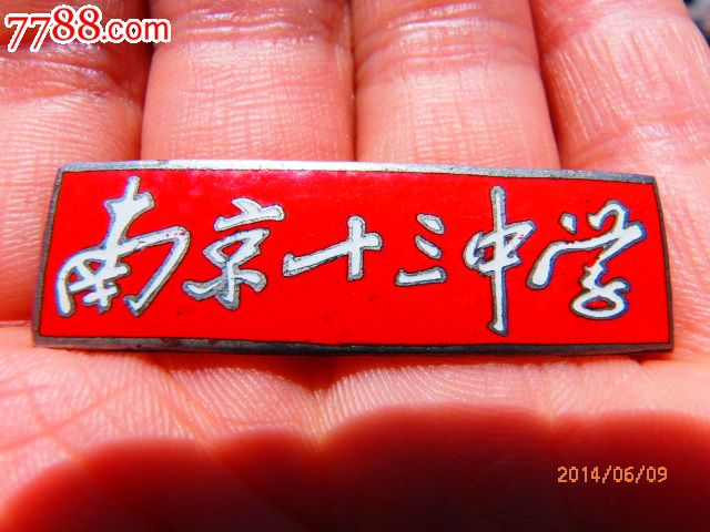 南京十三中铜校徽