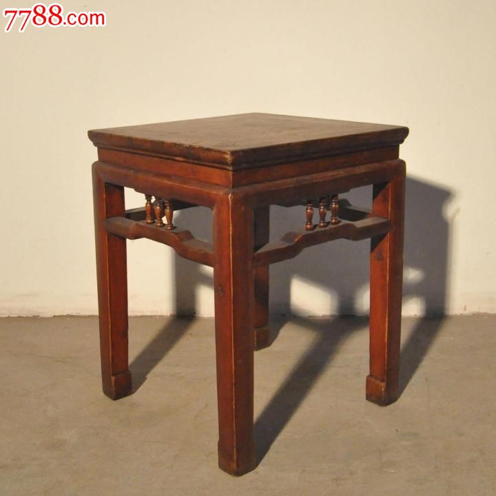 明清中式/古董收藏/老实木小方凳子旧花几茶几边角桌