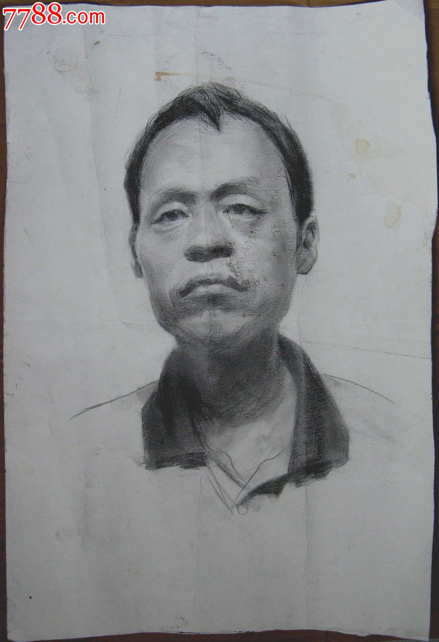 铅笔素描写生人物图:男子头像