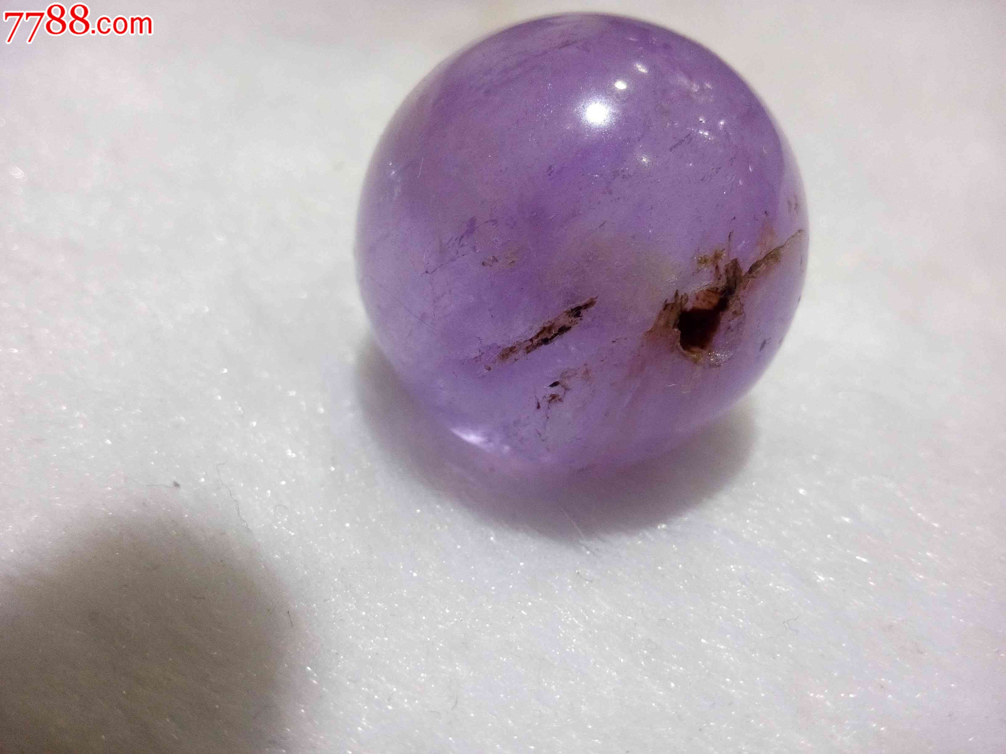 乡下收的紫晶珠子一颗