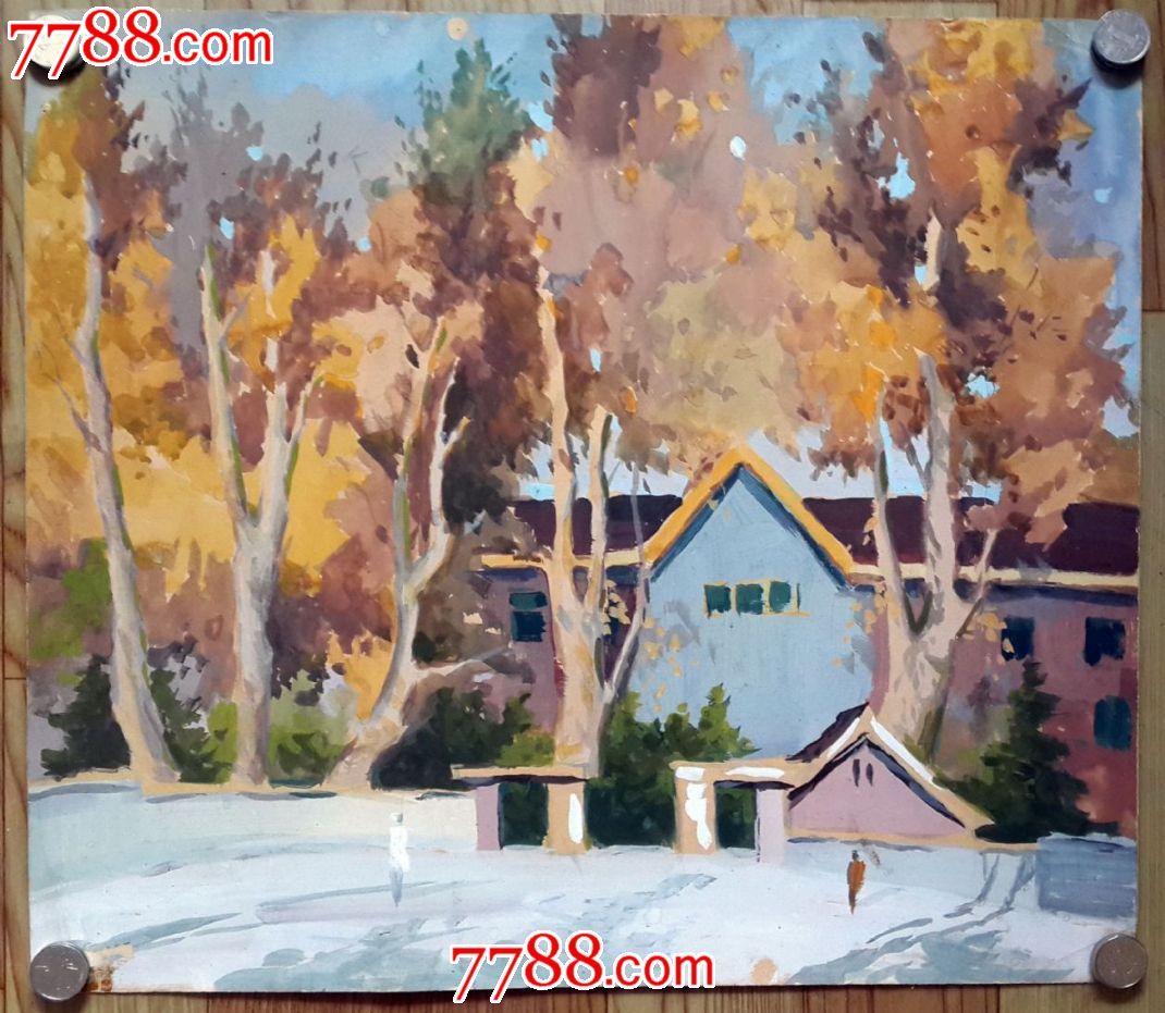 水粉风景画