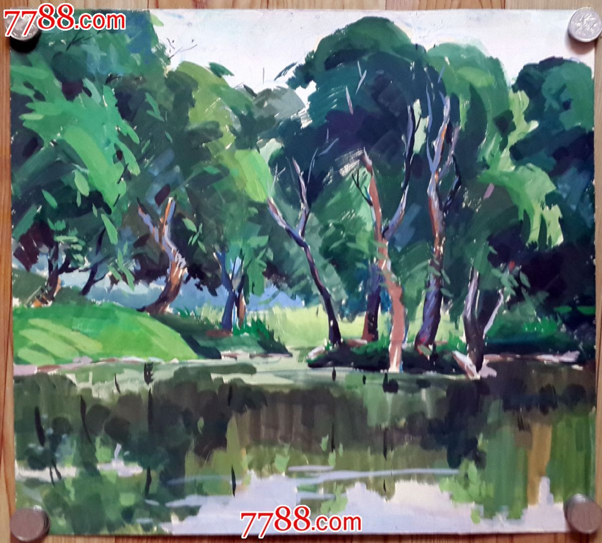 手绘水粉风景画简单_手绘