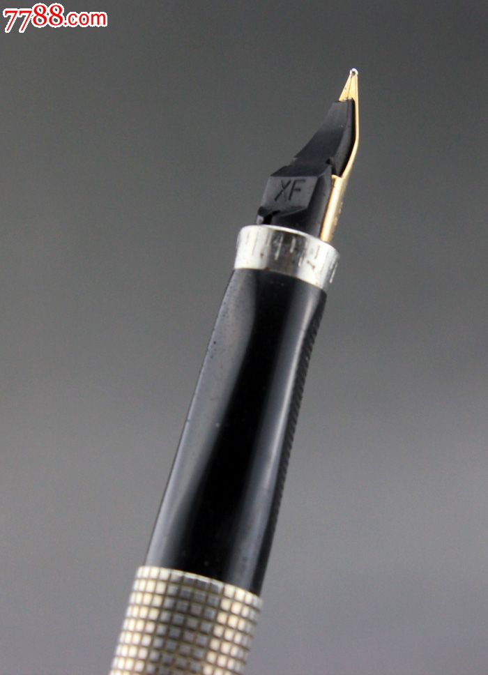 美国派克parker75纯银格14k金尖古董钢笔,西洋收藏品