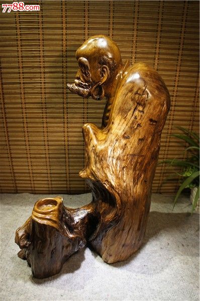 精品楠木根雕达摩木雕礼品收藏