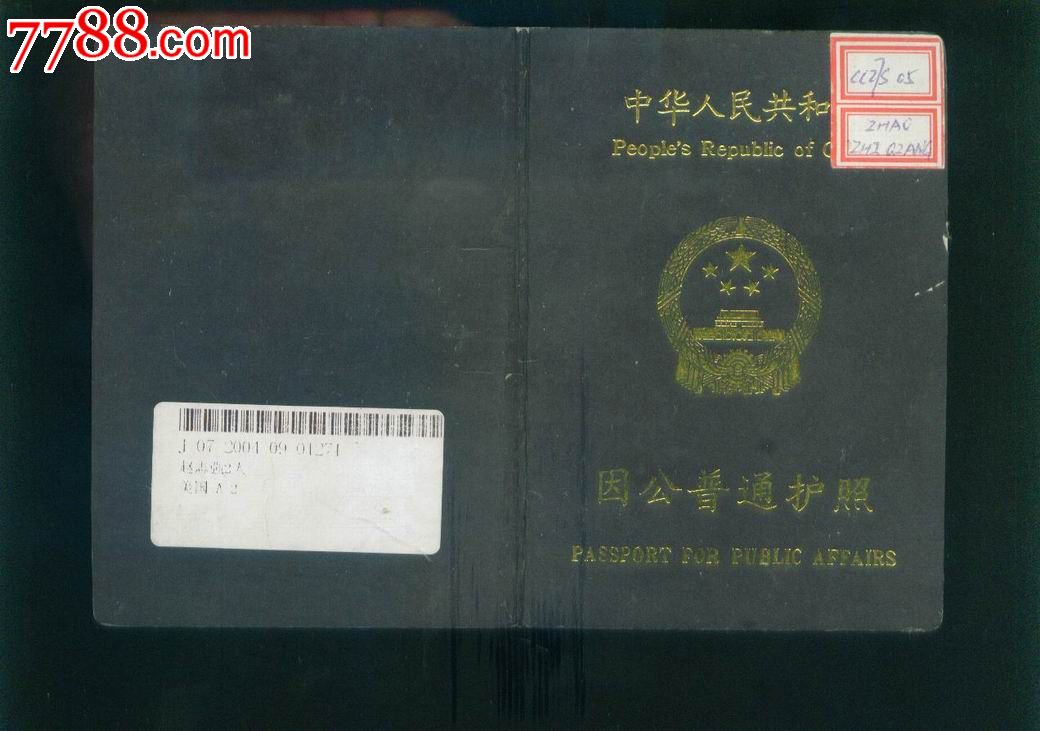 因公普通护照