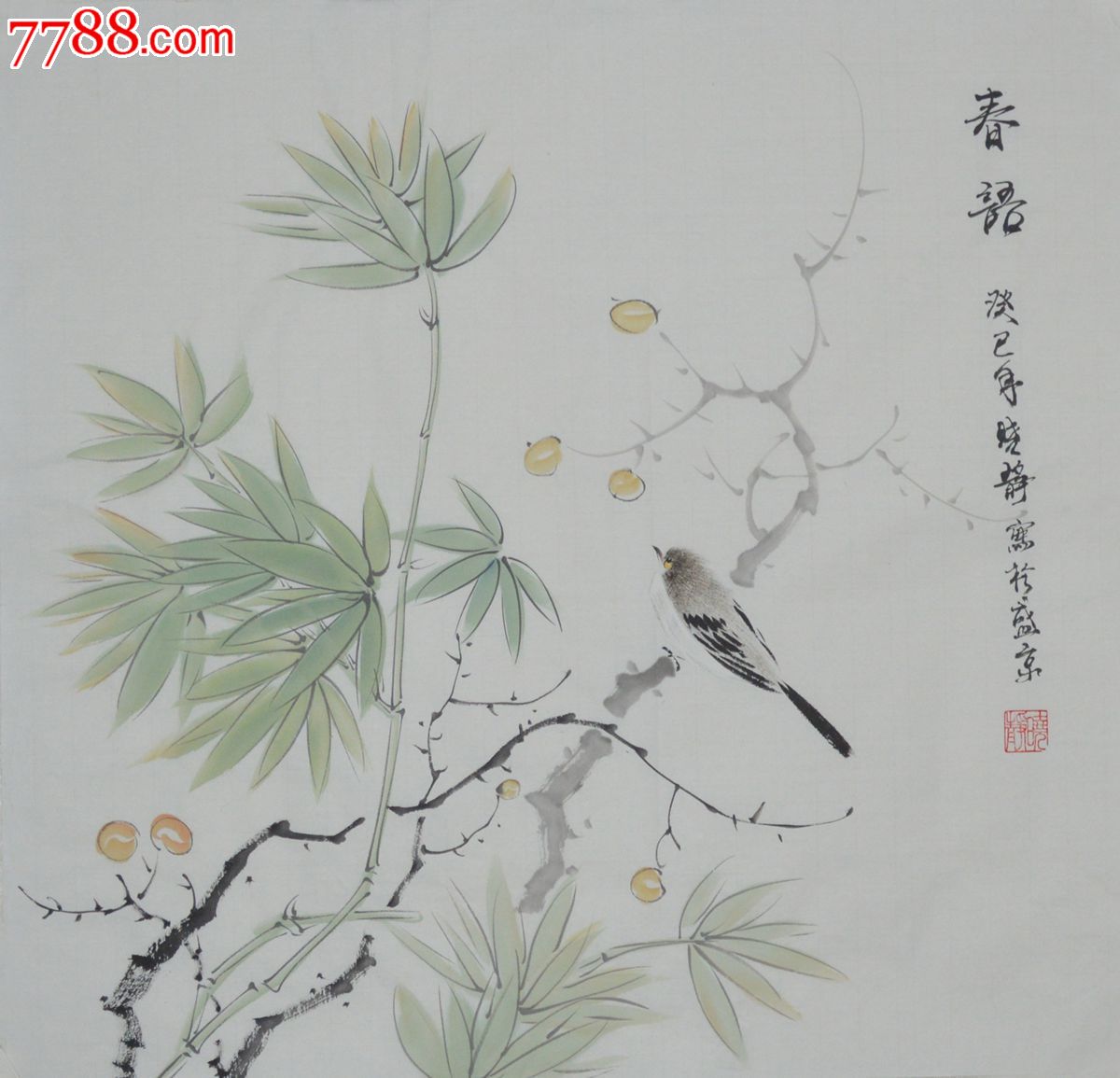 三尺斗方写意花鸟画竹子-se21465667-花鸟国画原作-零售-7788收藏