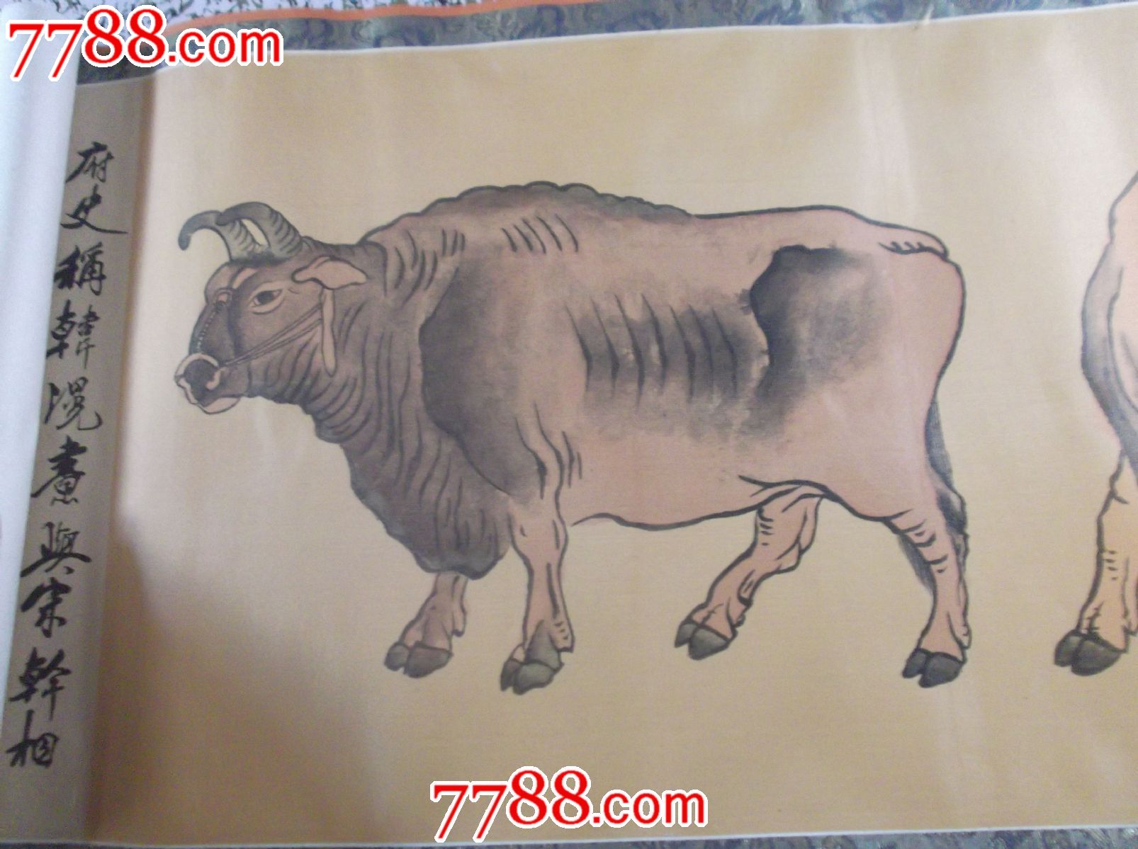 绢仿高复制《五牛图(长卷)200*28cm-se25452319-其他印刷品字画