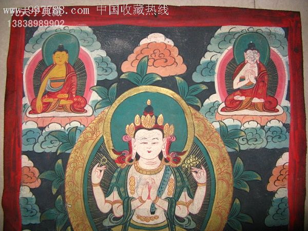 佛家至宝老唐卡挂屏屏风西域藏传佛家*四壁观音珍藏_唐卡_孔夫子典藏【7788收藏__收藏热线】