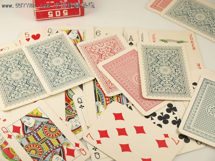 上海象牌扑克505牌背面有六种图样牌完整不缺