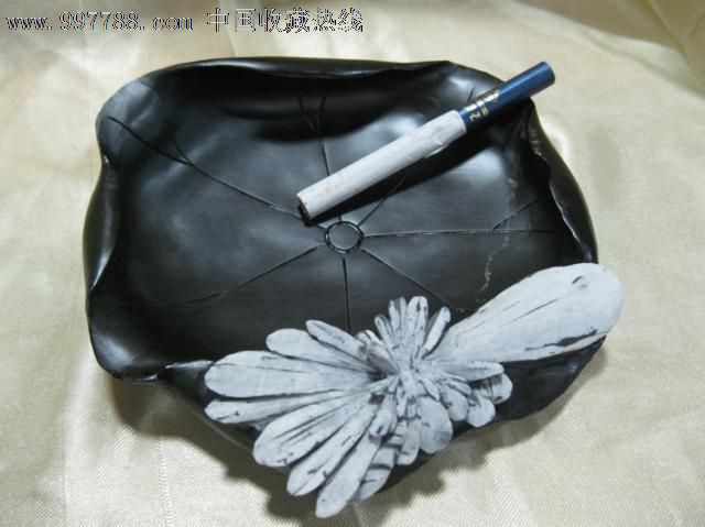 菊花石小烟灰缸小笔洗