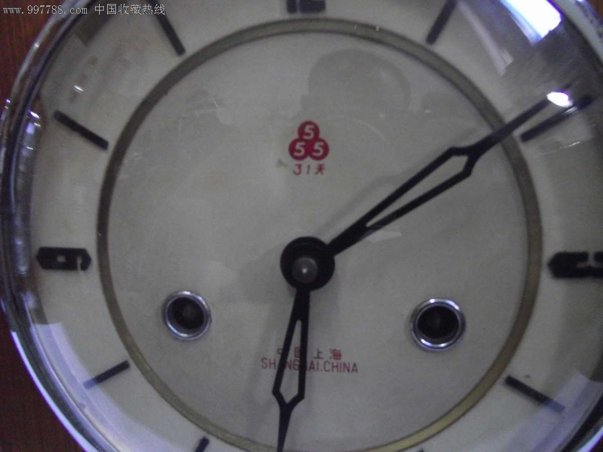 5品·非常少见早期公私合营中国钟表厂造555牌15天座钟￥3809.