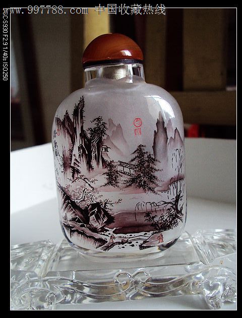 内画鼻烟壶仿古山水