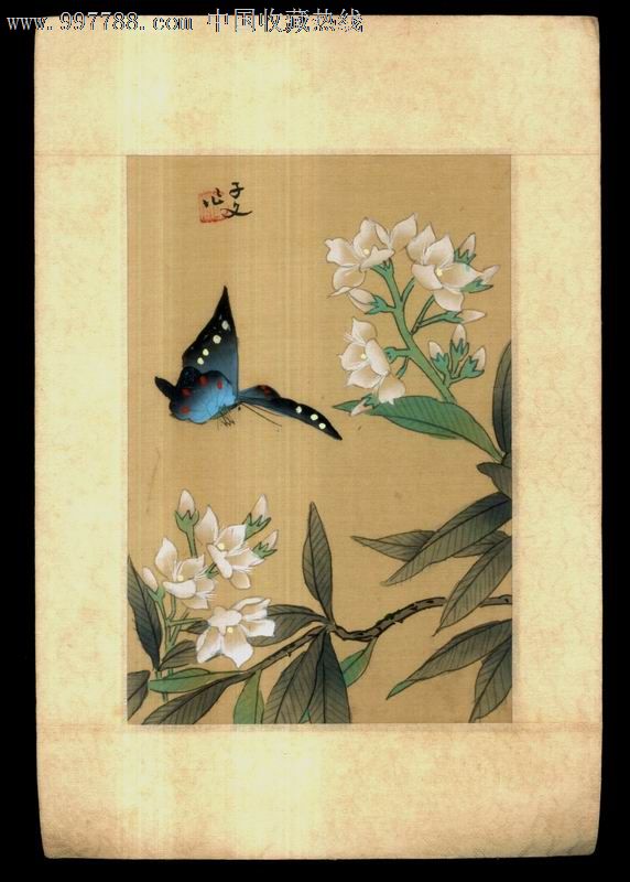 6张老绢画--相当漂亮!16厘米*19厘米