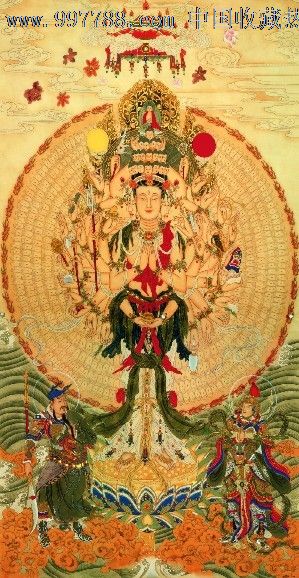 四大影响力中青年国画名家之一黄琳清千手观音图