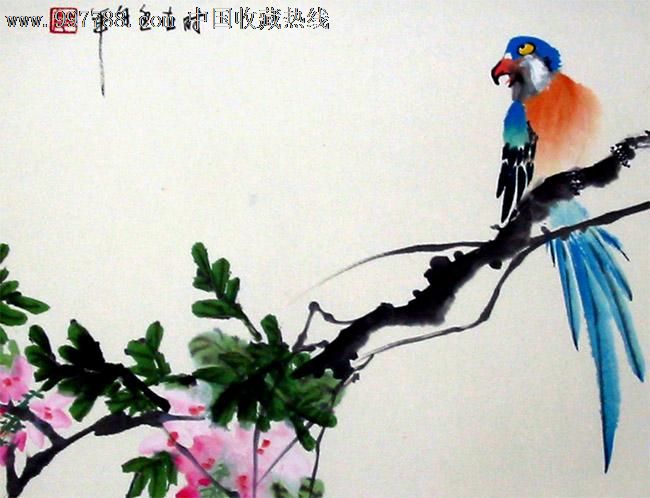 鹦鹉/小品画/手绘真迹收藏/赠送礼品/08096-se13149396-花鸟国画原作