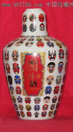 国粹脸谱酒瓶_酒瓶_图片收藏_回收价格_7788老酒瓶