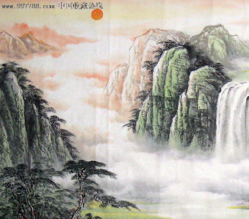 刘志明/国画/山水画/六尺/江山日出/21925_价格300.