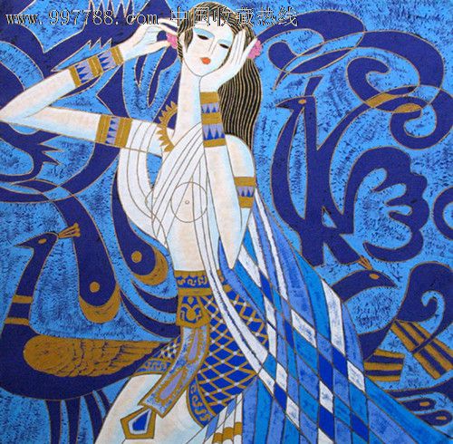 云南风情人物画三尺斗方家居壁饰画21161