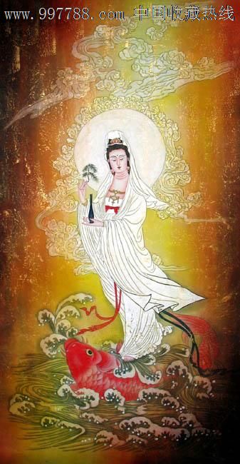 国画宗教四尺观音普渡17207