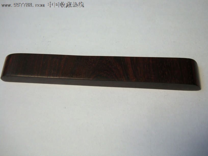 保真印度小葉紫檀把尺壓紙手把件---牛毛紋,約12.3*1.7cm