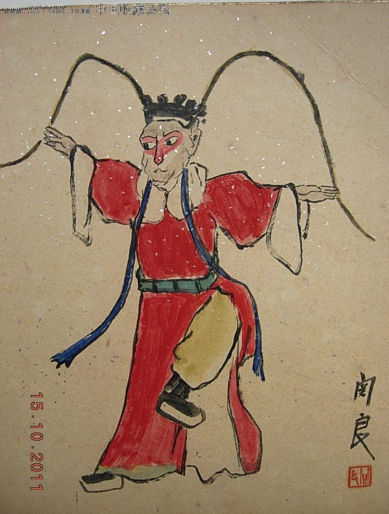 8.关良京剧人物孙悟空27-24作于日本卡纸.jpg