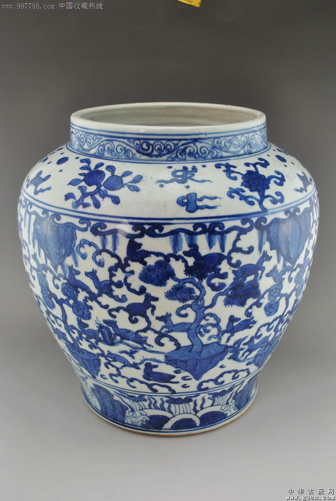 明万历青花百鹿图大罐