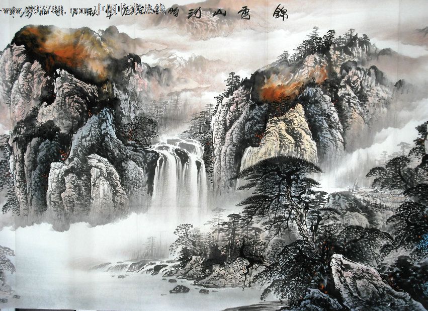 赵冬雪巨幅山水画锦绣山河98*240厘米-se13768047-山水国画原作-零售