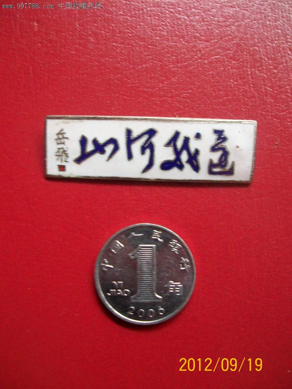 铜珐琅胸章还我河山