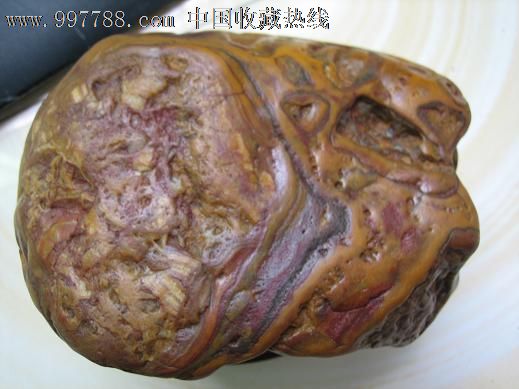 天然黄蜡石彩蜡冻摆件原石