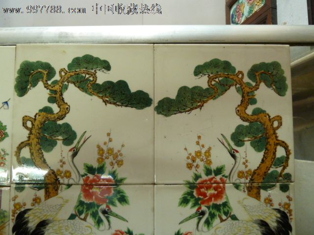 满洲瓷砖松鹤延年