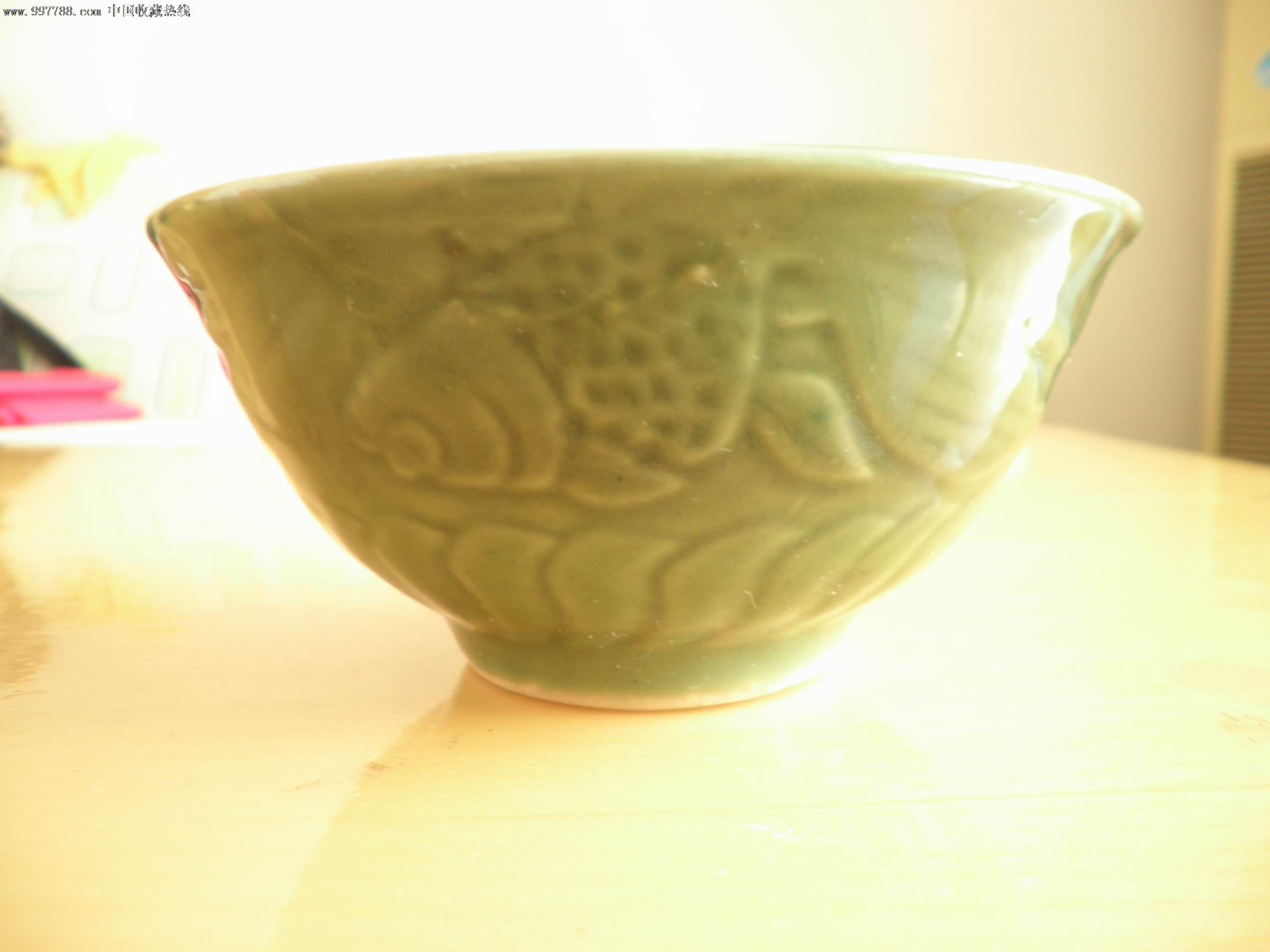 绿碗--金鱼图案