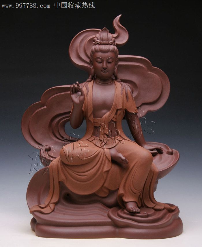 祥云观音宜兴紫砂佛像雕塑一代名匠王义坤