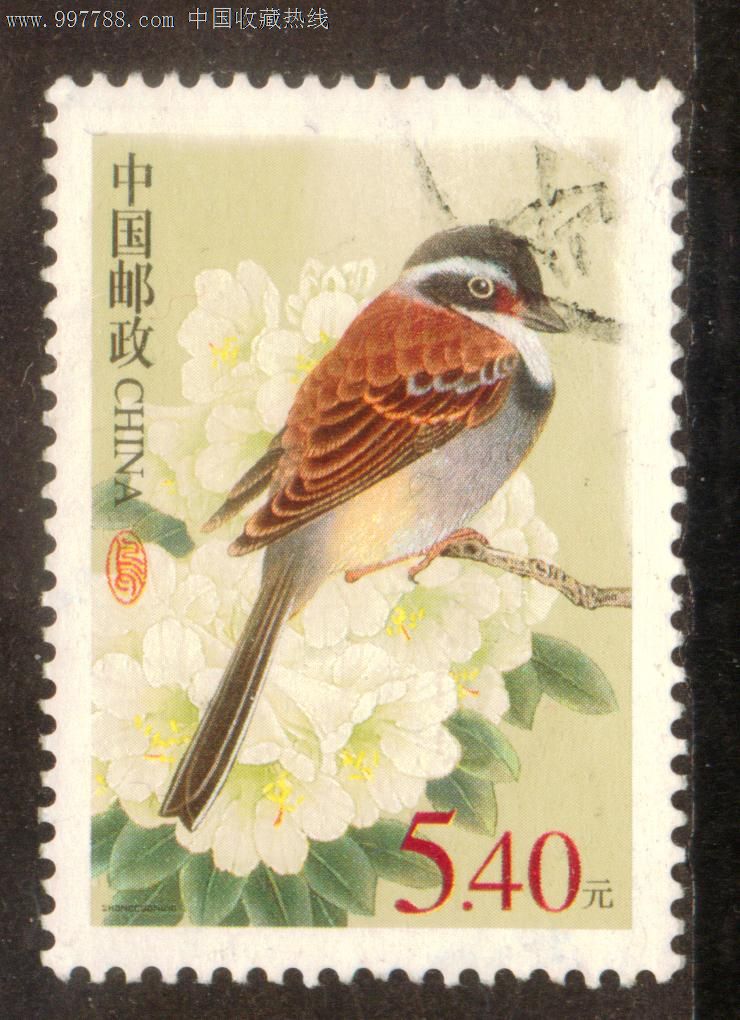 普31中国鸟5.4元面值信销邮票近上品