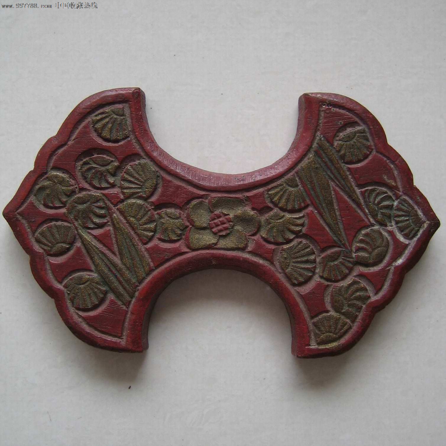 清代民国,老木雕,双面雕,女工绕线板缠线板