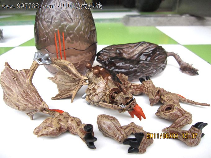 美家宝儿童玩具益智玩具仿真恐龙蛋翼龙/怪兽拼装玩具咖啡色