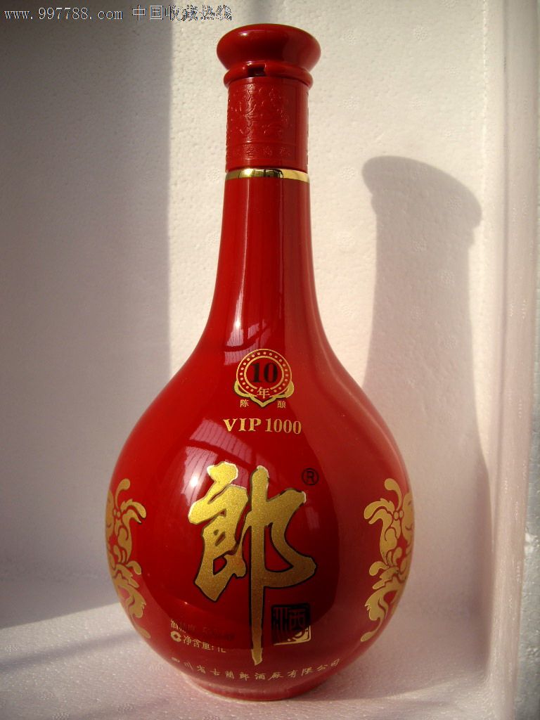 郎酒1cr10:红花郎10年1000ml装c_酒瓶_图片收藏_回收价格_7788老酒瓶