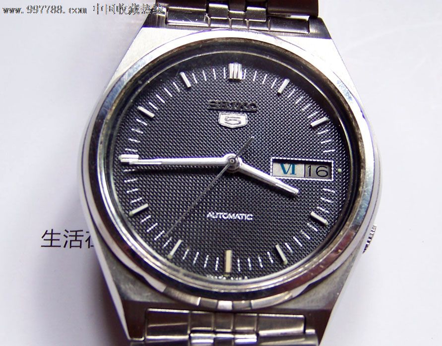 黑面精工(seiko)5号盾牌全自动机械表