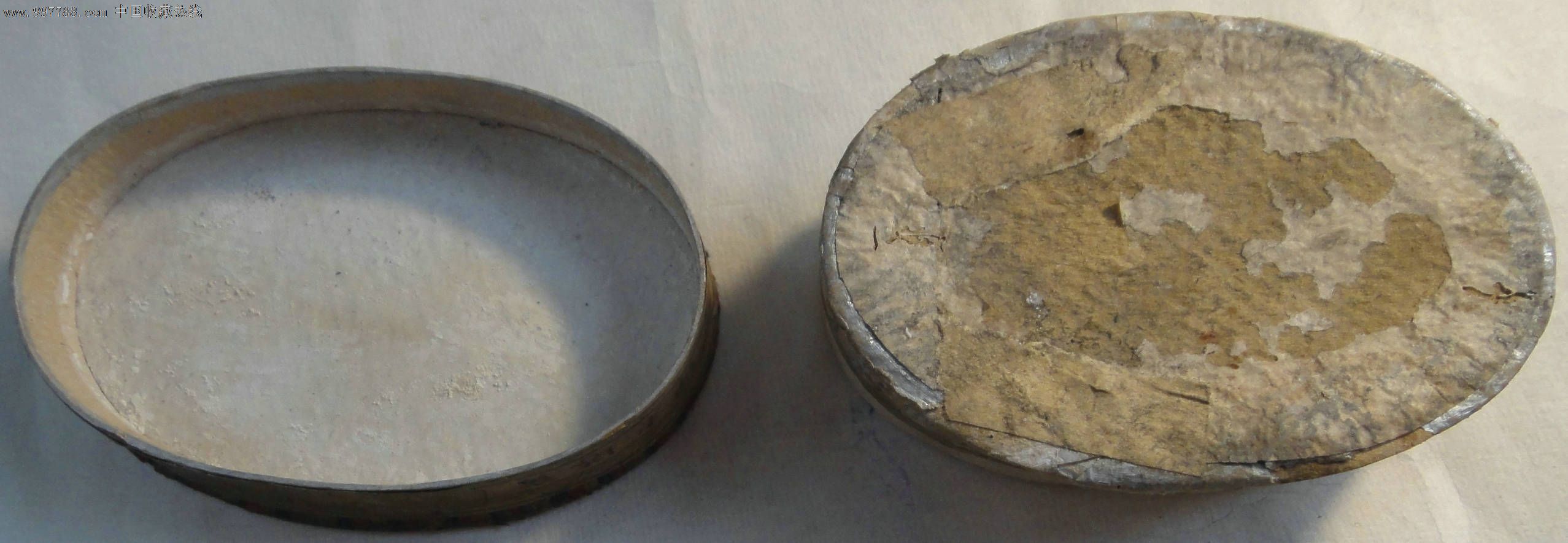 上海-南华化学工业社制-宝塔老牌-搽面牙粉-自带镜子