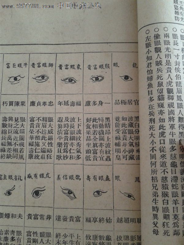 民国时期上海锦章书局印行出版的《麻衣神相》