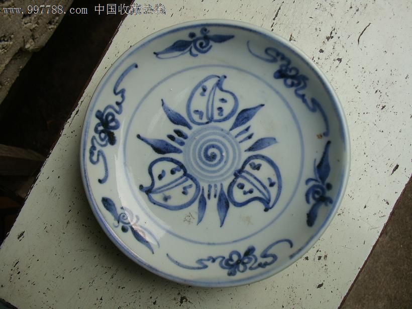 明代青花盘_青花瓷【元元古玩】_第1张_7788瓷器