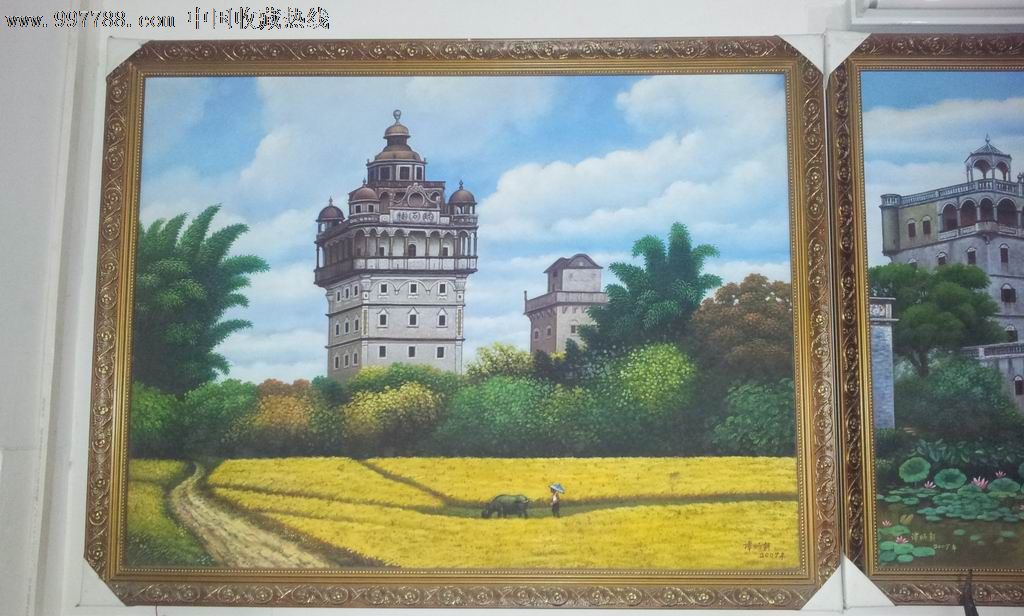 开平碉楼油画6