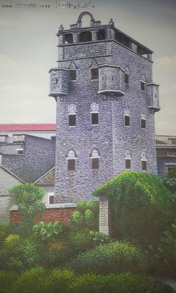 开平碉楼油画12