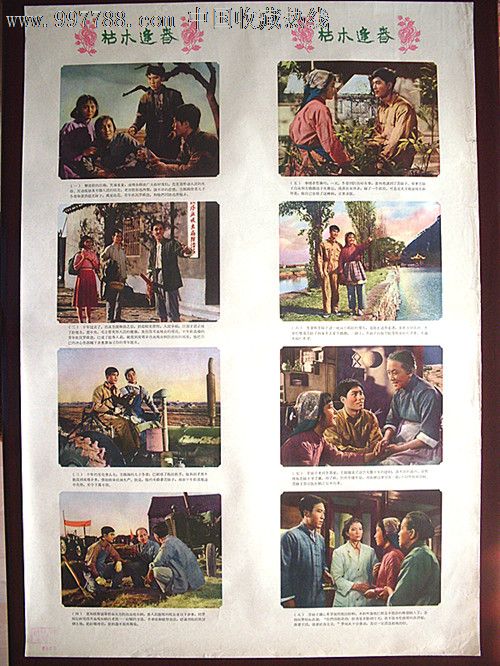 早期电影年画《枯木逢春》(1962)