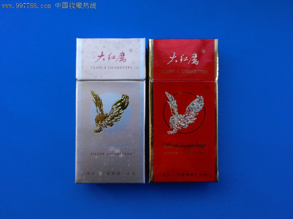 大紅鷹,煙標/煙盒,聽標,年代不詳,正常流通標,單標,普標70s,直式,動物