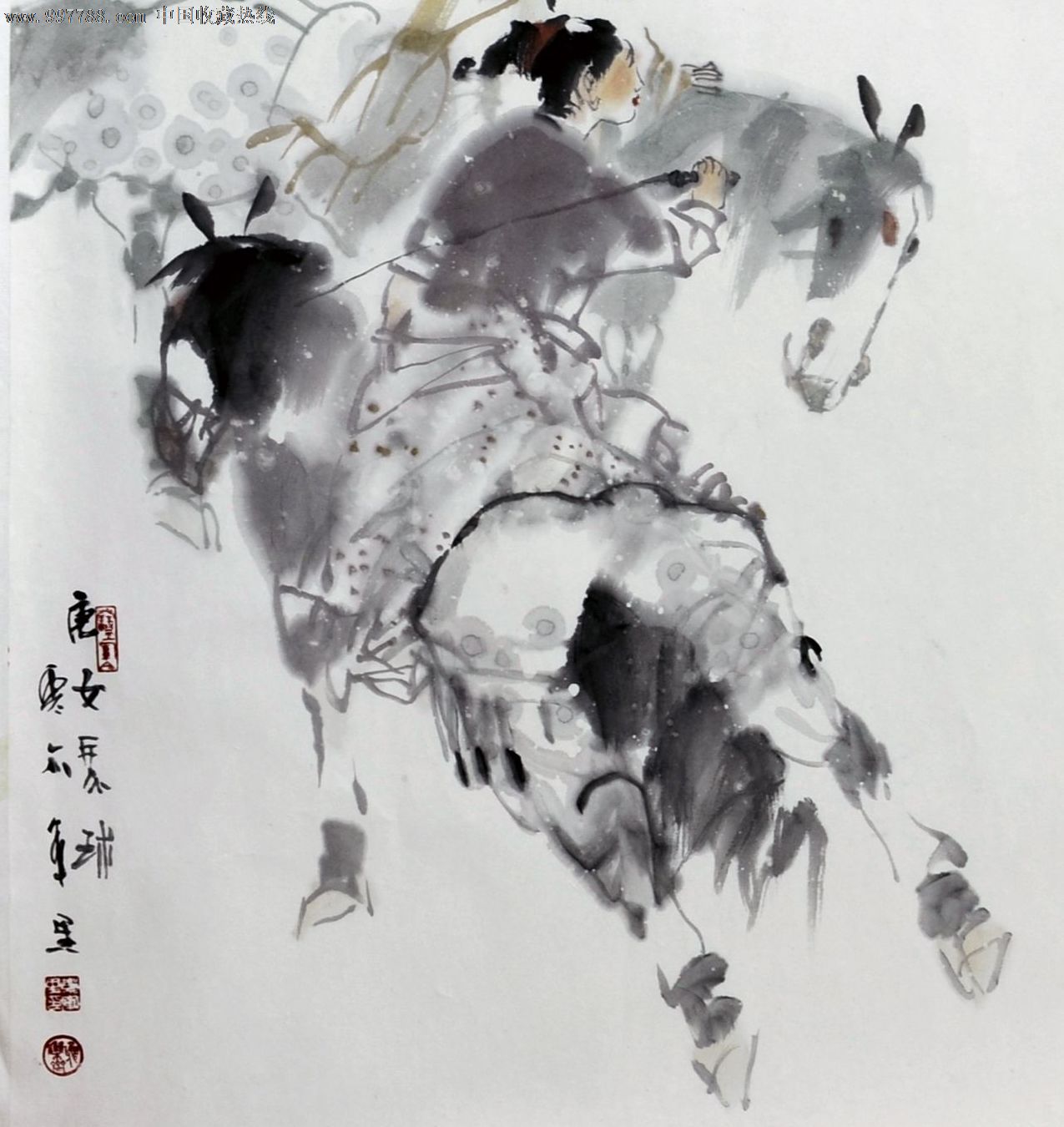 郑军里唐女马球4尺整张