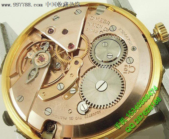 欧米茄9k实金601机芯手卷机械手表